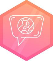 Globe Gradient polygon Icon vector
