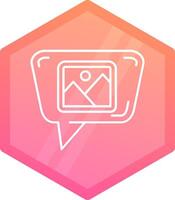 Image Gradient polygon Icon vector