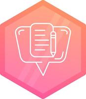 Edit Gradient polygon Icon vector