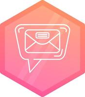 Mail Gradient polygon Icon vector