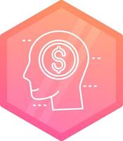 Greed Gradient polygon Icon vector