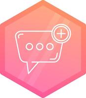 New message Gradient polygon Icon vector