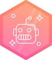 Robot Gradient polygon Icon vector