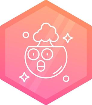 Exploding Gradient polygon Icon vector