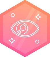 Eye Gradient polygon Icon vector