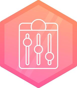 igualada degradado polígono icono vector