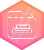 Folder Gradient polygon Icon vector