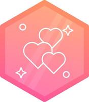 Love Gradient polygon Icon vector