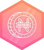 Namecoin Gradient polygon Icon vector