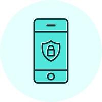 Mobile Security Vecto Icon vector