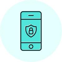 Mobile Security Vecto Icon vector