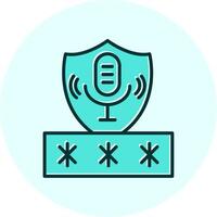 Voice Access Security Vecto Icon vector