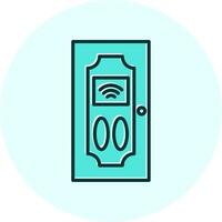 Smart Door Vecto Icon vector