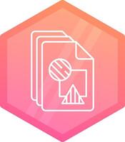 File Gradient polygon Icon vector