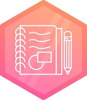 Draw Gradient polygon Icon vector