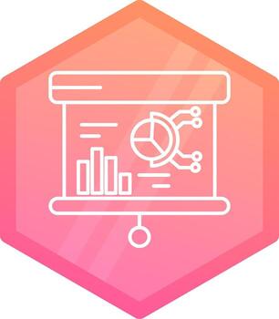 presentación degradado polígono icono vector