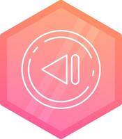 Previous Gradient polygon Icon vector