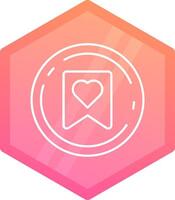 Favourite Gradient polygon Icon vector