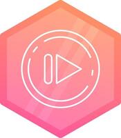 Next Gradient polygon Icon vector