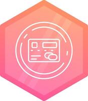 Pay Gradient polygon Icon vector