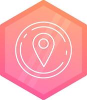 Location Gradient polygon Icon vector