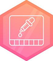 Dropper Gradient polygon Icon vector