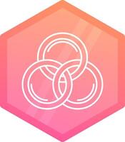 Cmyk Gradient polygon Icon vector