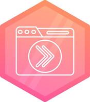 Next Gradient polygon Icon vector