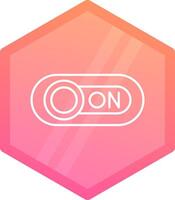 On Gradient polygon Icon vector