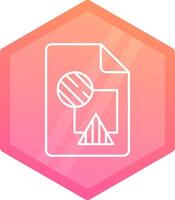 File Gradient polygon Icon vector