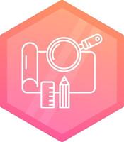 Research Gradient polygon Icon vector