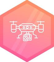 Camera drone Gradient polygon Icon vector
