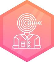 Audience Gradient polygon Icon vector
