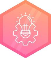 Idea Gradient polygon Icon vector