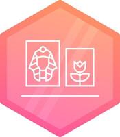 Display Gradient polygon Icon vector