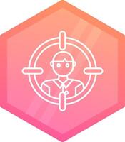 Target audience Gradient polygon Icon vector
