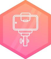 Selfie Gradient polygon Icon vector