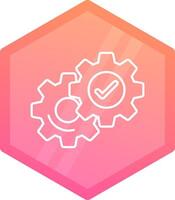 Setting Gradient polygon Icon vector