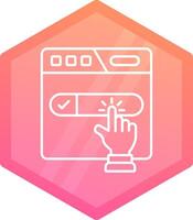 Subscribe Gradient polygon Icon vector
