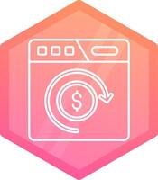 Return of investment Gradient polygon Icon vector