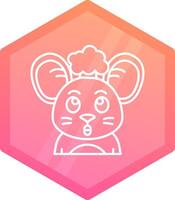 Exploding Gradient polygon Icon vector
