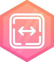 Left and right arrow Gradient polygon Icon vector