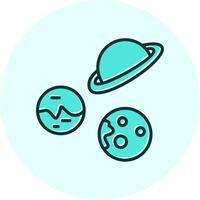 planetas vecto icono vector