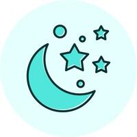 Moon And Stars Vecto Icon vector