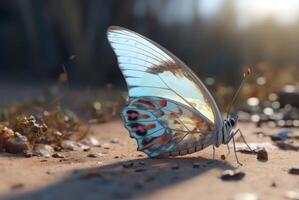 ai generado mariposa caídas entomología ciencia. generar ai foto