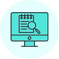 File Search Computer Vecto Icon vector
