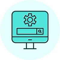 Computer Search Engine Vecto Icon vector