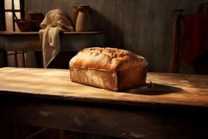 ai generado mullido pan panadería un pan. generar ai foto