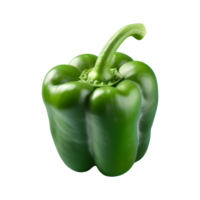 AI generated Fresh green sweet pepper isolated on transparent background png