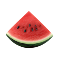 ai generiert frisch Wassermelone Scheibe isoliert auf transparent Hintergrund png